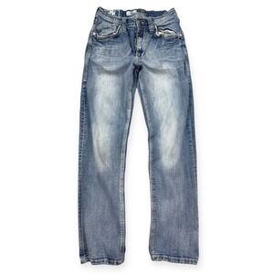 Rock & Republic Jeans Men's 30x32 Blue Medium Wash Straight Leg Low Rise